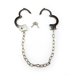 Metal handcuffs with chain View #2