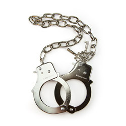 Metal handcuffs with chain View #3