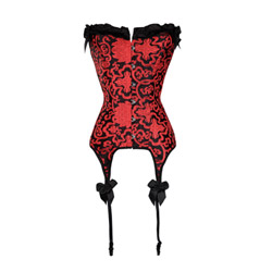 Red brocade corset View #6