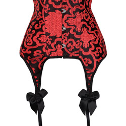 Red brocade corset View #7