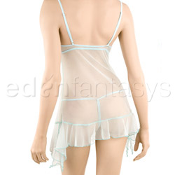 Sea mist embroidered chemise and g-string set View #4