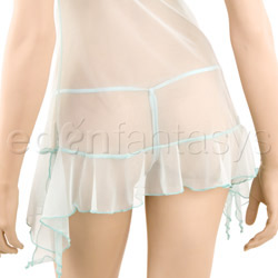 Sea mist embroidered chemise and g-string set View #5