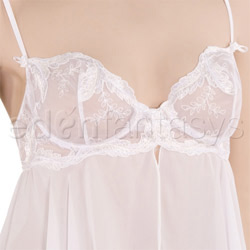 Embroidered elegance babydoll with thong View #2