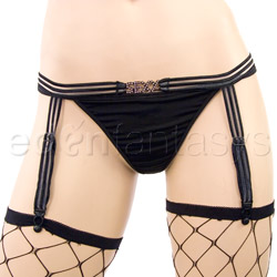 Sexy garter g-string and hosiery set View #3