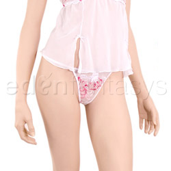Pretty in pink camisole with thong View #3