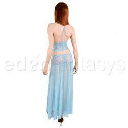 Blue mist bralette with long skirt and g-string View #5