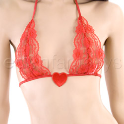 Hearts and lace bralette with gartini View #3