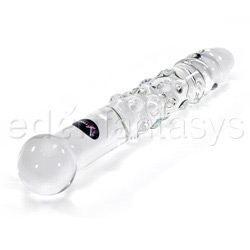 Clear spiral glass dildo with bumps probe View #3