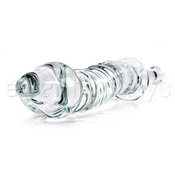 Plain spiral with handle glass dildo View #3