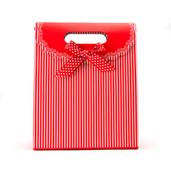 Red tote with stripes small View #2