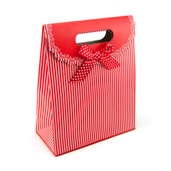 Red tote with stripes small View #3