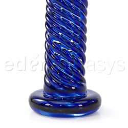 Swirled blue dildo View #3