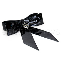 Patent leather bow wrist restraint View #1