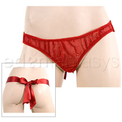 Silk thong with satin bow View #1