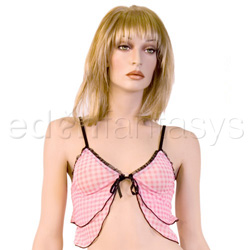 Pink gingham babydoll View #3