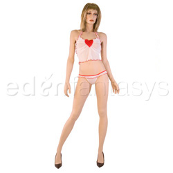 Halter set with embroidered heart View #1