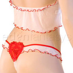 Halter set with embroidered heart View #5