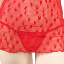 Hearts lace mini dress with g-string View #3