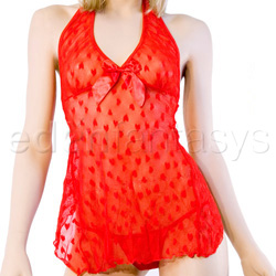 Woven hearts halter babydoll View #3