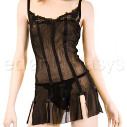 Mesh chemise with ribbon trim View #3