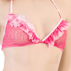 Sassy pink set with flower appliqué View #3