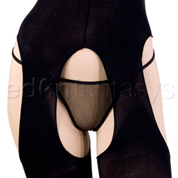 Opaque suspender bodystocking View #4