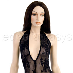 Lace halter crotchless bodystocking View #3