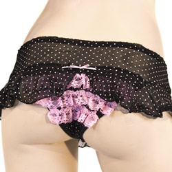 Polka dot mesh bikini and rhumba skirt View #6