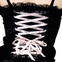 Ribbon trim bustier and petticoat set View #4