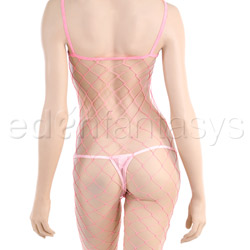 Pink fence net bodystocking View #4