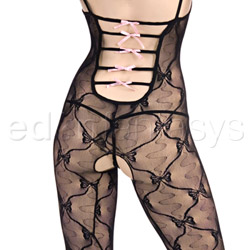 Bow lace bodystocking with strappy back View #7