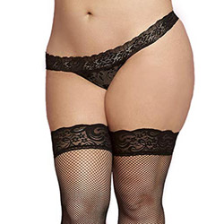 Fishnet stockings with backseam View #2