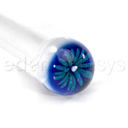 Flowered tickle tip head G-spot glass dildo wand View #2