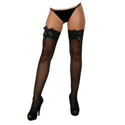 Tres Sexy thigh high with lace band and bow View #1