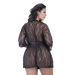 Curves lace robe with belt queen size View #4