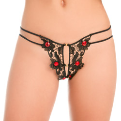 Tres Sexy crotchless g-string with jewels View #1