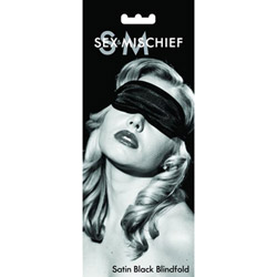 Satin black blindfold View #3