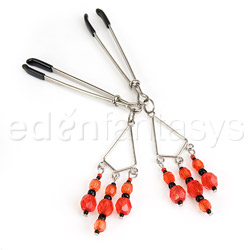 Tweezer with red beads View #1