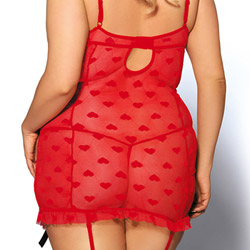 I heart you garter chemise set queen size View #5