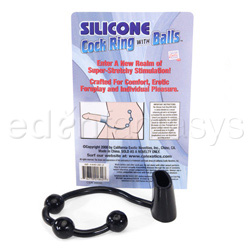 Silicone cock ring with anal balls View #3
