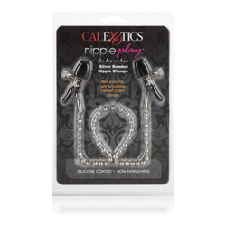 Silver beaded nipple clamps View #4