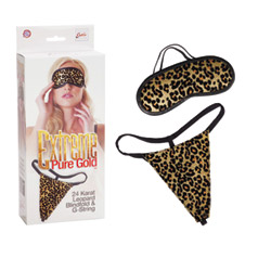 extreme pure gold blindfold and g-string View #2