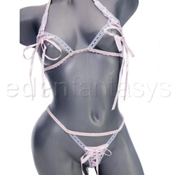 Erotique ribbon and lace bra set View #1