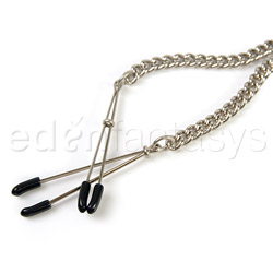 Y-Style nipple clamps and cock ring chain View #3
