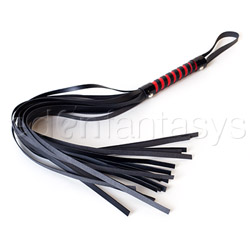 Sex and Mischief red and black stripe flogger View #1