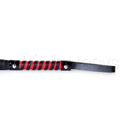 Sex and Mischief red and black stripe flogger View #2