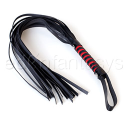 Sex and Mischief red and black stripe flogger View #3
