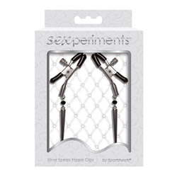 Sexperiments silver spears nipple clips View #2