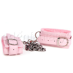 Pink plush ankle cuffs View #1