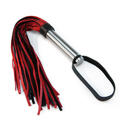 Suede flogger with metal handle assorted colors View #1